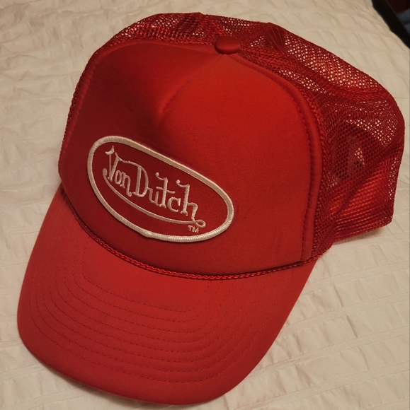 Von Dutch red trucker hat mesh vintage - Picture 3 of 4